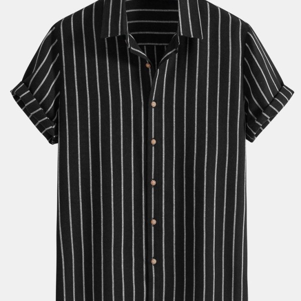 Black shirt with white lines